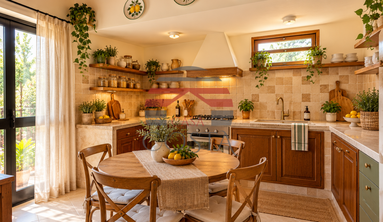 Cucina rustica italiana con limoni