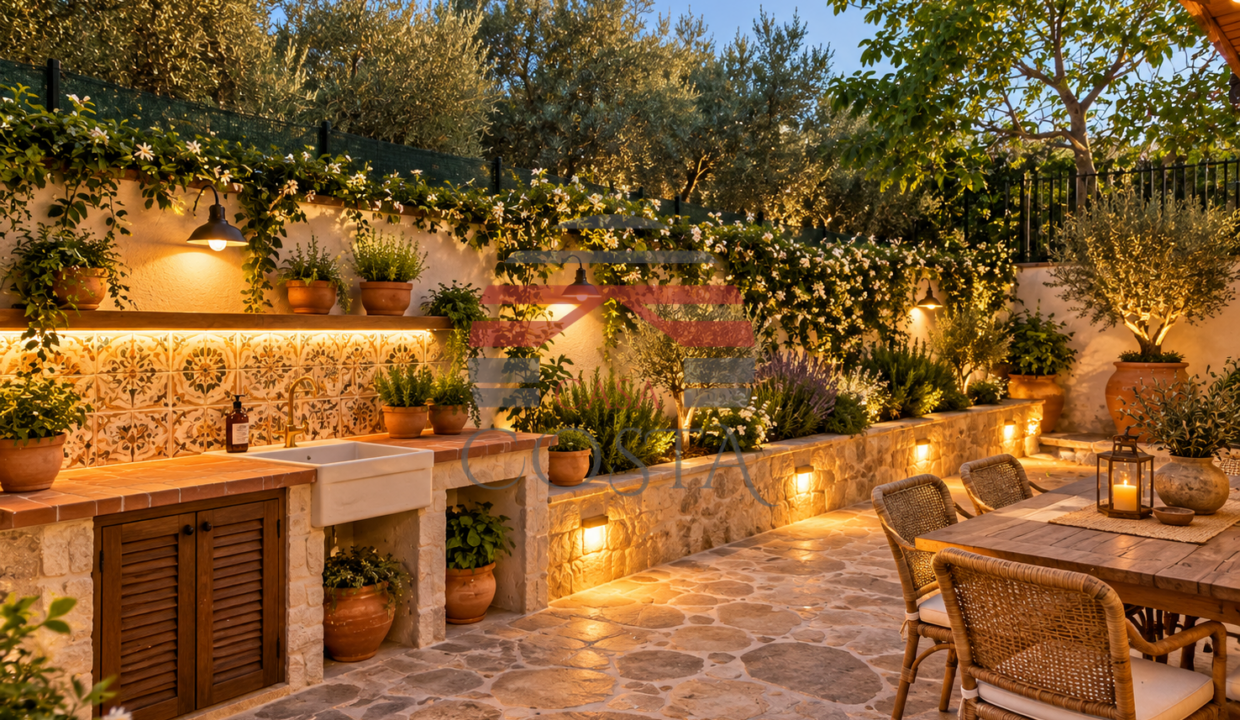 Terrazza mediterranea al tramonto (1)
